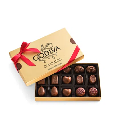 Godiva Milk Chocolate Gold Gift Box, 15 Pieces In Gold