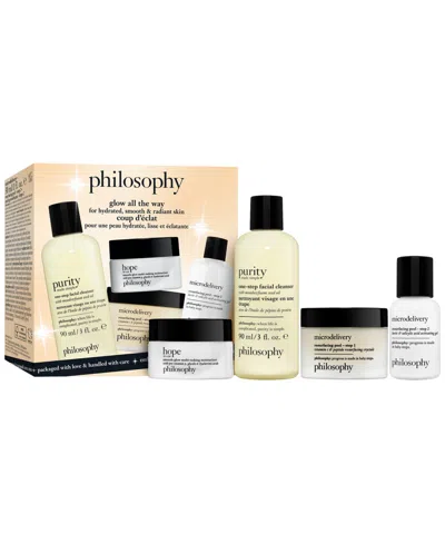 Philosophy Di Lorenzo Serafini Glow All The Way For Hydrated, Smooth & Radiant Skin Set In Transparent