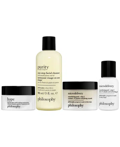 Philosophy Di Lorenzo Serafini Glow All The Way For Hydrated, Smooth & Radiant Skin Set In Transparent