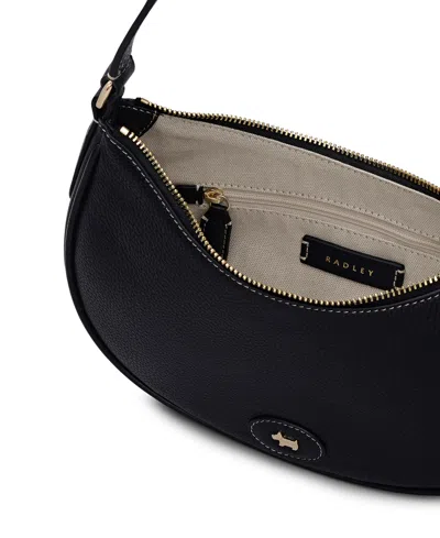 Radley London Heath Crescent Small Ziptop Shoulder Bag In Black