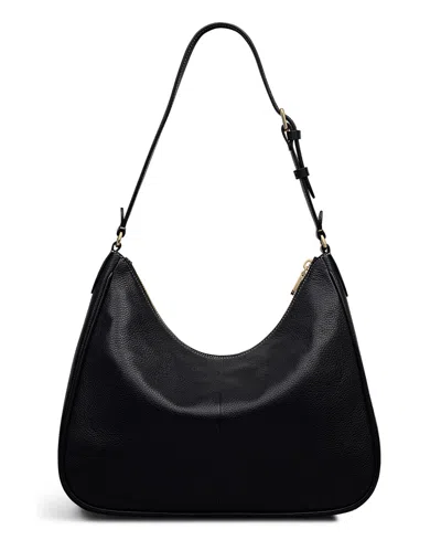 Radley London Heath Crescent Medium Ziptop Shoulder Bag In Black