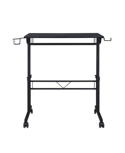 Techni Mobili Rolling And Adjustable Writing Desk In Black