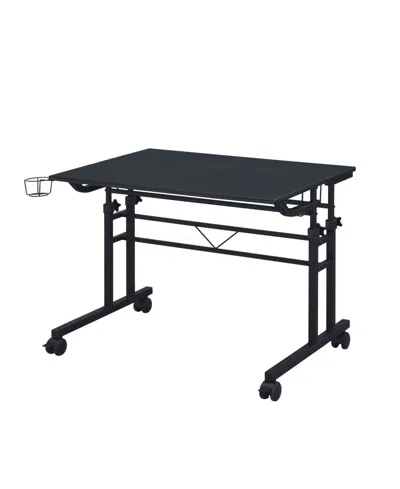 Techni Mobili Rolling And Adjustable Writing Desk In Black