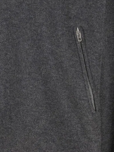 Balenciaga Back-to-front Zip Sweater In Gray