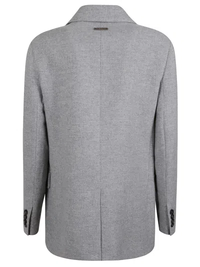 Peserico Button Single-breasted Jacket In Gray