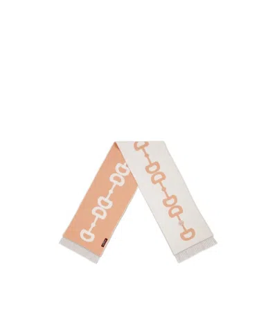 Gucci Wool Cashmere Scarf With Intarsia In Multi