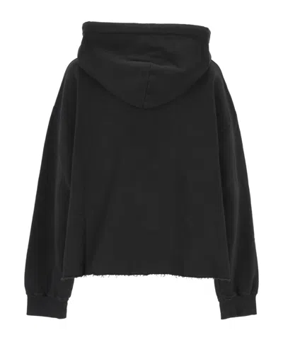 Mm6 Maison Margiela Mm6 By Maison Margiela Relaxed-fit Cotton Hoodie With Adjustable Drawstring In Black