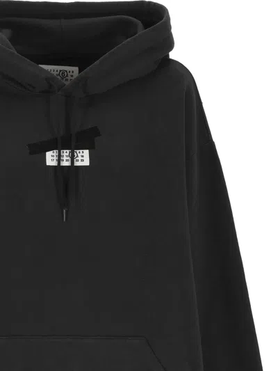Mm6 Maison Margiela Mm6 By Maison Margiela Relaxed-fit Cotton Hoodie With Adjustable Drawstring In Black