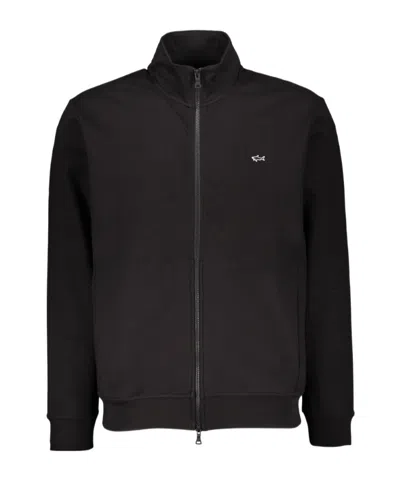 Paul & Shark Zip Logo Sweatshirt In Black