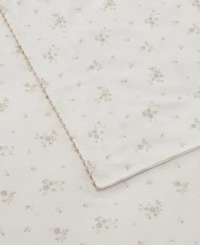 Sunham Callie Floral 200-thread Count 4-pc. Sheet Set, Queen In White