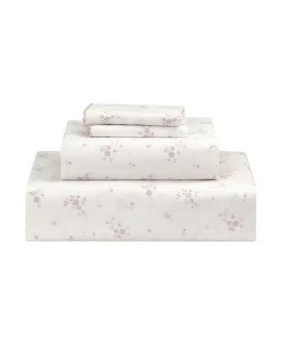 Sunham Callie Floral 200-thread Count 4-pc. Sheet Set, Queen In Pink