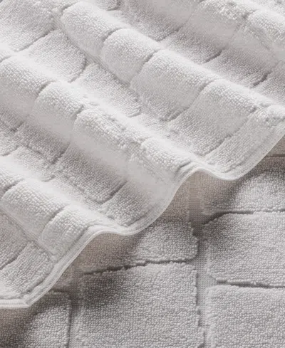 Lacoste Home Heritage Croc Scale Cotton Bath Towel, 30" X 56" In White