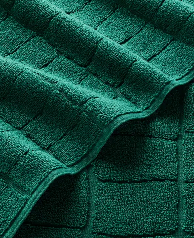 Lacoste Home Heritage Croc Scale Cotton Bath Towel, 30" X 56" In Green