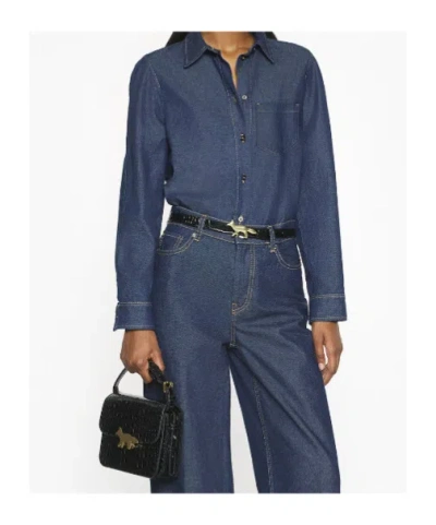 Maison Kitsuné Designed Back Fitted Shirt In Purple