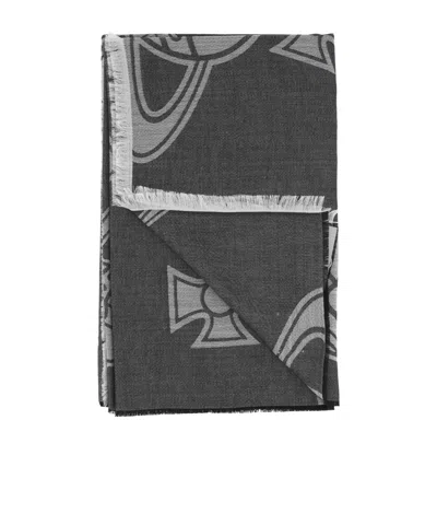 Vivienne Westwood Fur-edged Scarf In Multi