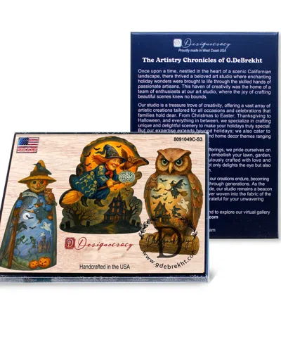 Designocracy Spooky Halloween Clip Ornaments, Set Of 3 In Multi