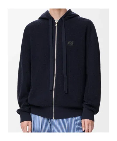 Loewe Zipper Sweater In Blue