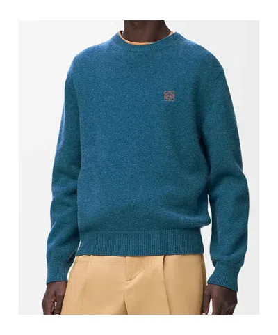 Loewe Long-sleeved Sweater In Blue