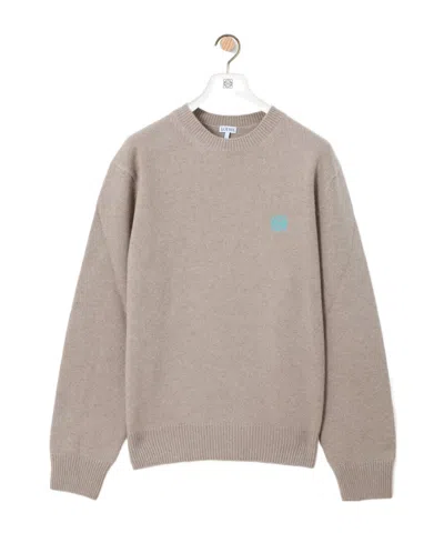 Loewe Long-sleeved Sweater In Gray