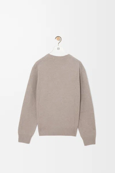 Loewe Long-sleeved Sweater In Gray