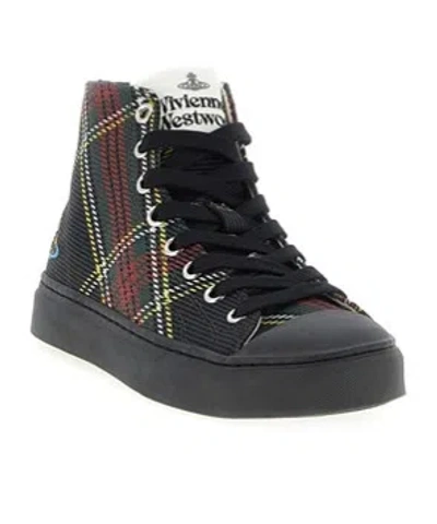 Vivienne Westwood High-top Rubber Sole Sneakers In Black