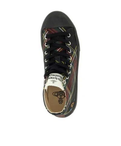 Vivienne Westwood High-top Rubber Sole Sneakers In Black