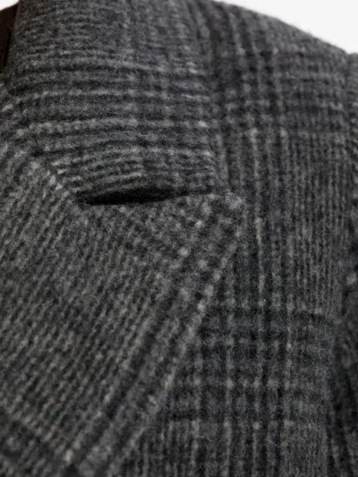 Samsoe & Samsoe Sajilla Double-breasted Checked Coat In Black