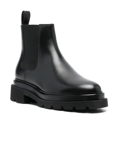 Santoni "forestlow" Elastic Ankle Boot In Black