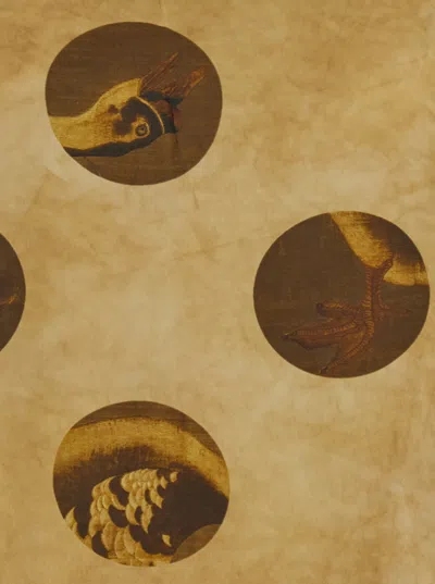 Uma Wang Anaya Brown Sleeveless Dress With Round Neck And All-over Motif In Viscose Blend Woman In Multi