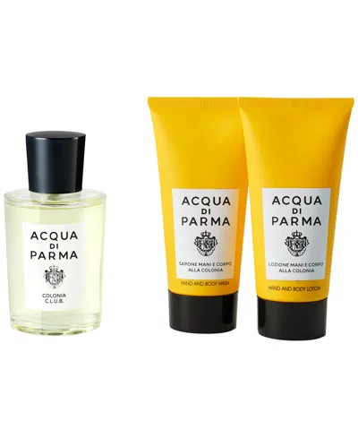 Acqua Di Parma Colonia C.l.u.b. Eau De Cologne Gift Set In Yellow