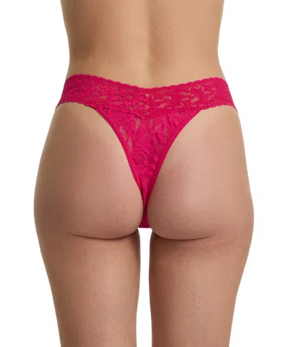 Hanky Panky Women's Signature Lace Original Rise Thong In Pink