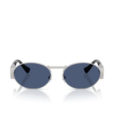 Versace Men's Oval Sunglasses, Ve2264 In Metallic