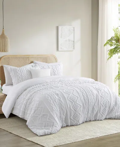 Stratford Park Aluma Geometric 3-pc. Comforter Set, Twin In White