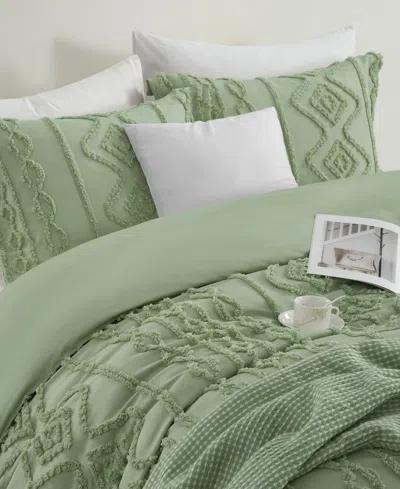 Stratford Park Aluma Geometric 3-pc. Comforter Set, Twin In Green