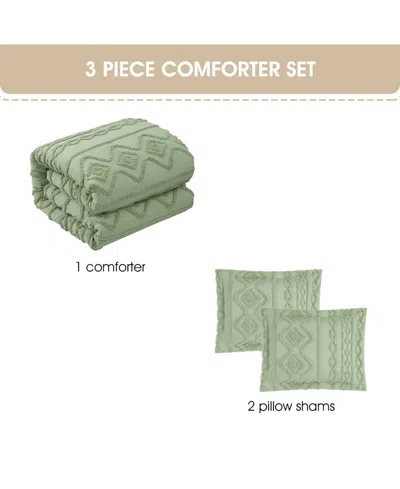 Stratford Park Aluma Geometric 3-pc. Comforter Set, Twin In Green