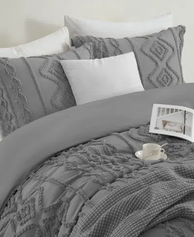 Stratford Park Aluma Geometric 3-pc. Comforter Set, Full In Gray