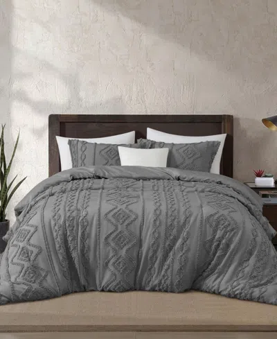 Stratford Park Aluma Geometric 3-pc. Comforter Set, King In Gray