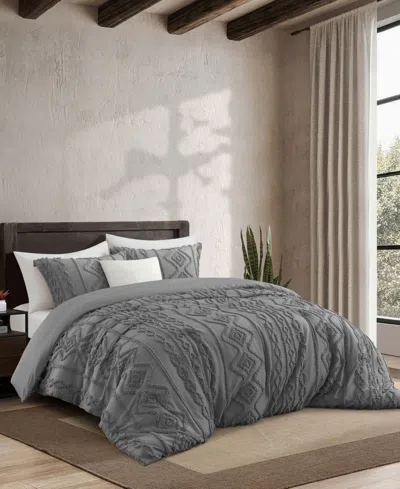 Stratford Park Aluma Geometric 3-pc. Comforter Set, King In Gray