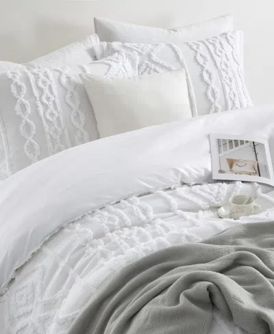 Stratford Park Aluma Geometric 3-pc. Comforter Set, King In White