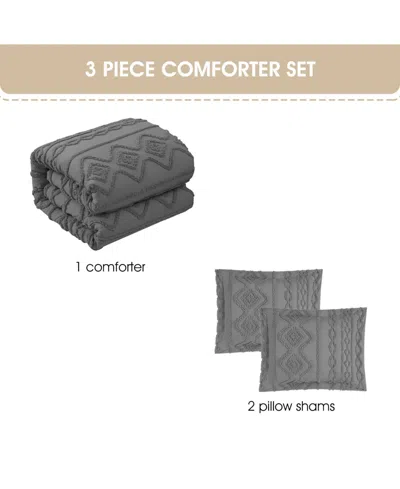 Stratford Park Aluma Geometric 3-pc. Comforter Set, King In Gray