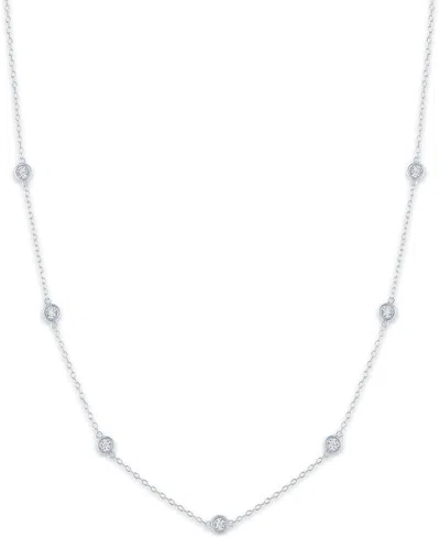 Macy's 2-pc. Diamond Necklace Set (1/6 Ct. T.w.) In 14k Yellow Gold Over Sterling Silver Or Sterling Silver In Metallic