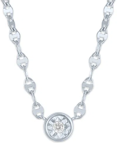 Macy's 2-pc. Diamond Necklace Set (1/6 Ct. T.w.) In 14k Yellow Gold Over Sterling Silver Or Sterling Silver In Metallic
