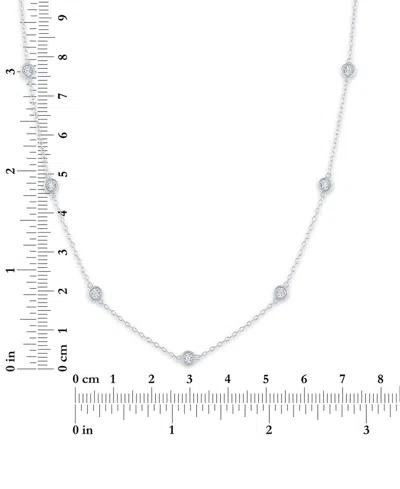 Macy's 2-pc. Diamond Necklace Set (1/6 Ct. T.w.) In 14k Yellow Gold Over Sterling Silver Or Sterling Silver In Metallic