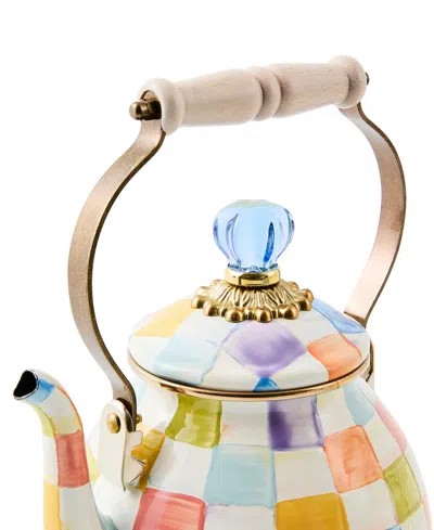 Mackenzie-childs Confetti Check 2-quart Tea Kettle In Multi