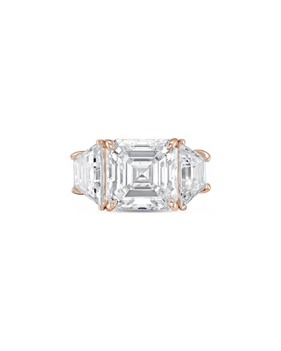 Diana M Lab Grown Diamonds 14k Rose Gold 3.60 Ct. Tw. Three-stone Ring In White