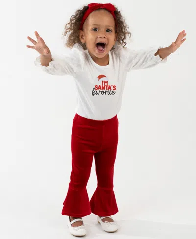 Rare Editions Baby Girls 3-piece Bodysuit And Leggings With Headband Set In White