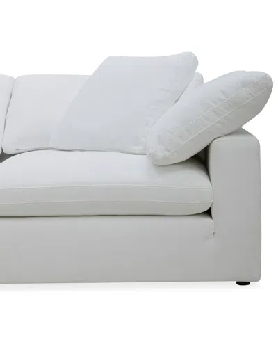 Macy's Furniture Fog 5-pc. Fabric Chaise L-sectional Sofa Set In White