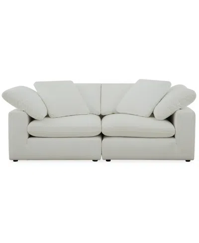 Macy's Furniture Fog 2-pc. Fabric Sofa Set In White