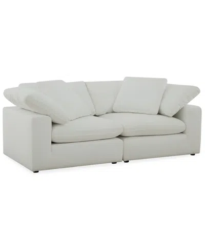 Macy's Furniture Fog 2-pc. Fabric Sofa Set In White