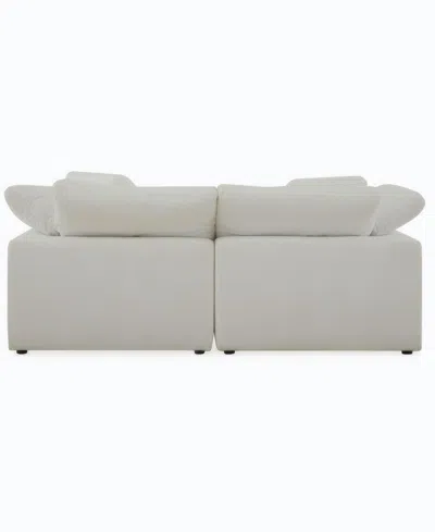 Macy's Furniture Fog 2-pc. Fabric Sofa Set In White